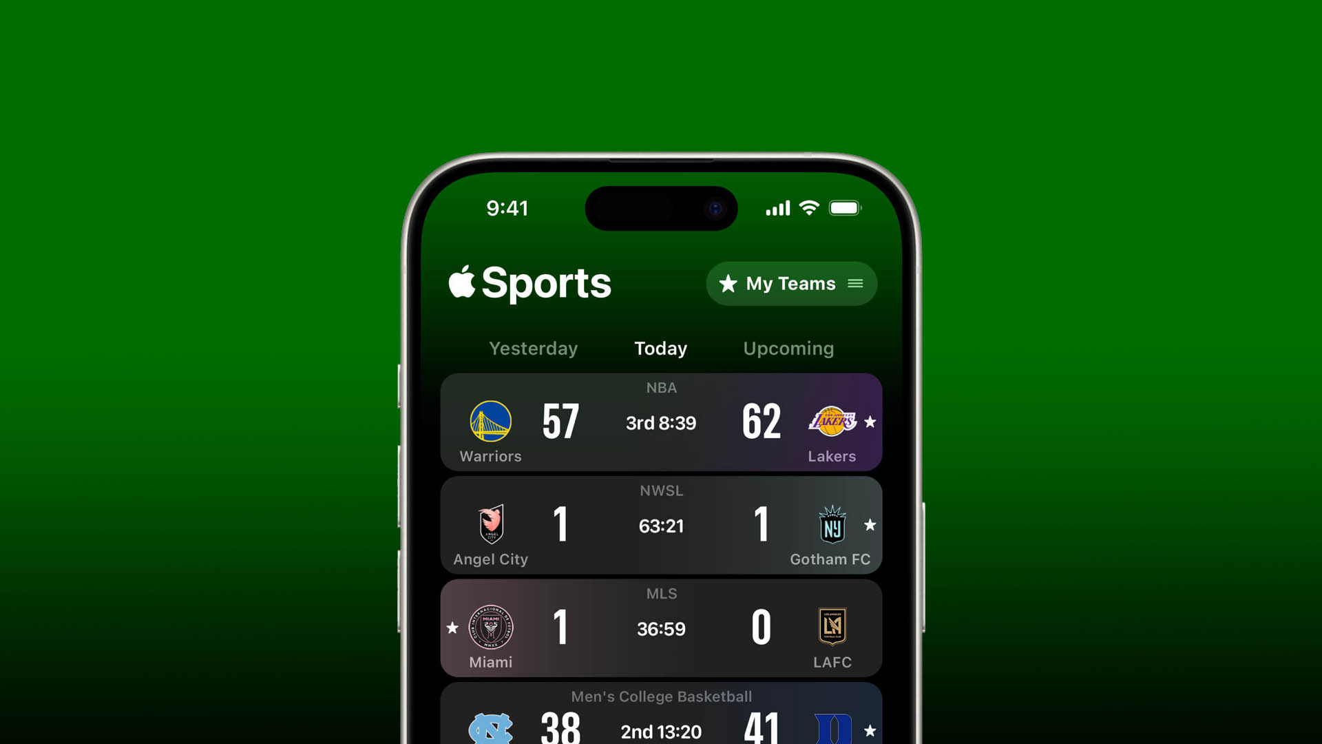 Apple Sports: новий мобільний застосунок для iPhone для любителів спорту